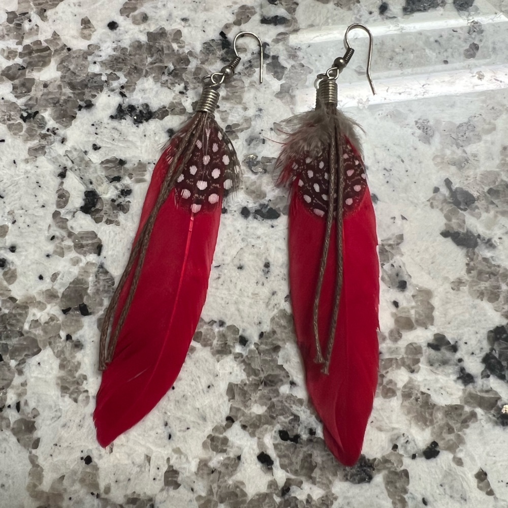 Feather earrings